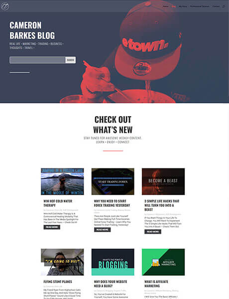 Blog style web design Edmonton