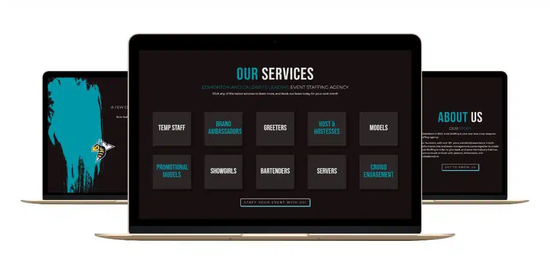 Suits Staffing Portfolio Mockup
