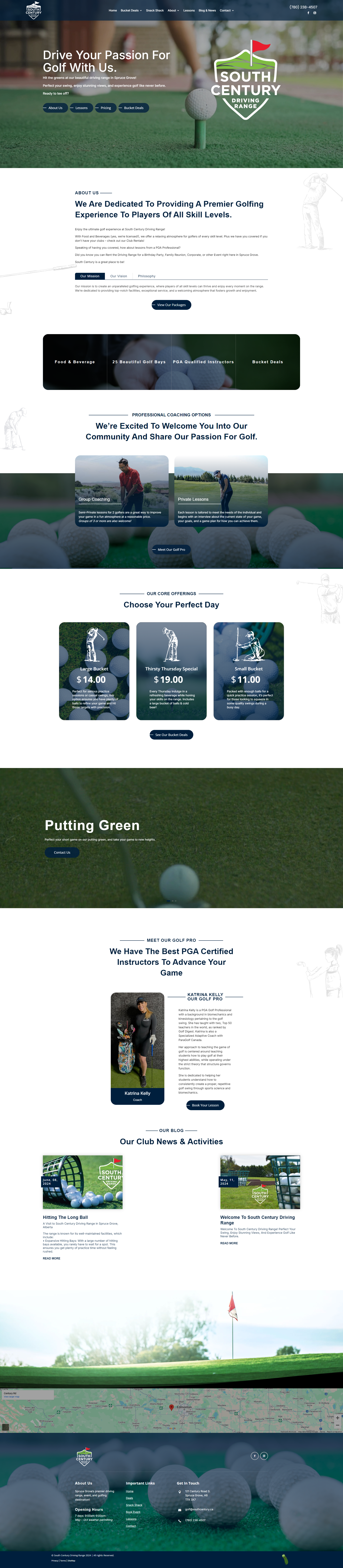 South Century Driving Range Website